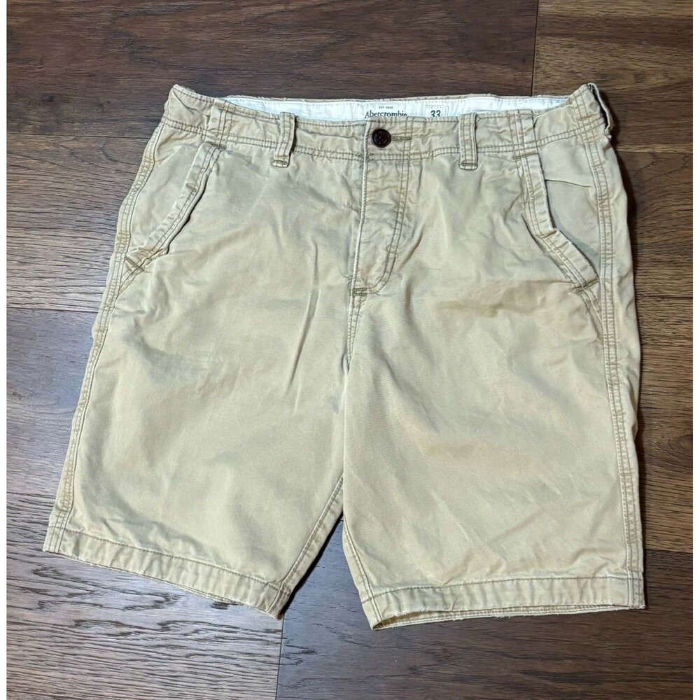 Abercrombie & Fitch Men’s Chino Shorts Tan Khaki Casual Men’s Size 33